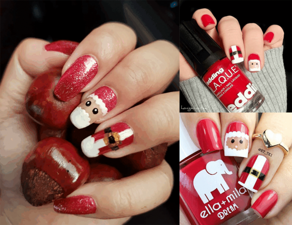 Santa Claus Nail Art Santa Claus Nail Art