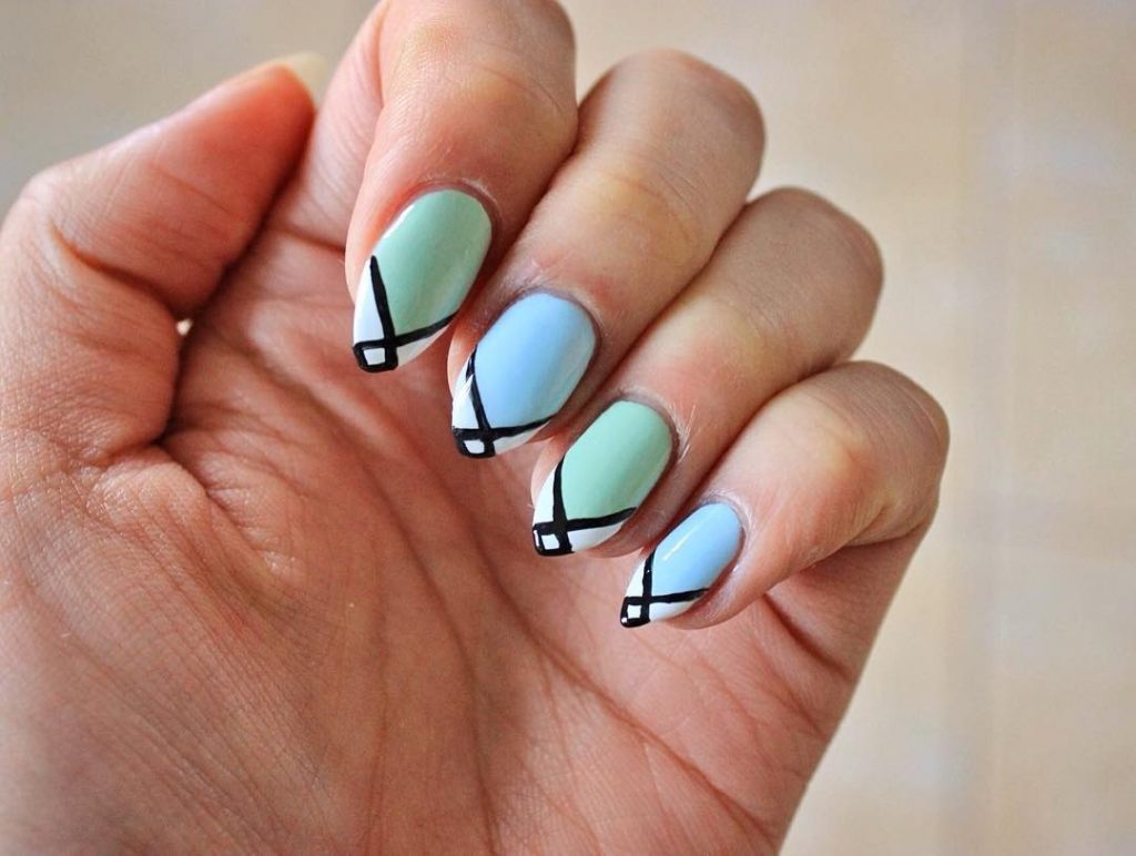 7. DIY Holographic Nail Art with Blue Polish - wide 9
