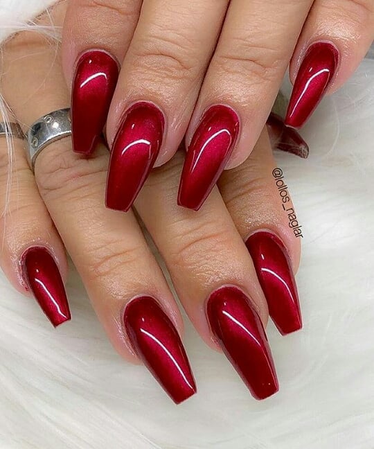 Amazing Coffin Shaped Chrome Nails! Amazing Coffin Shaped Chrome Nails!