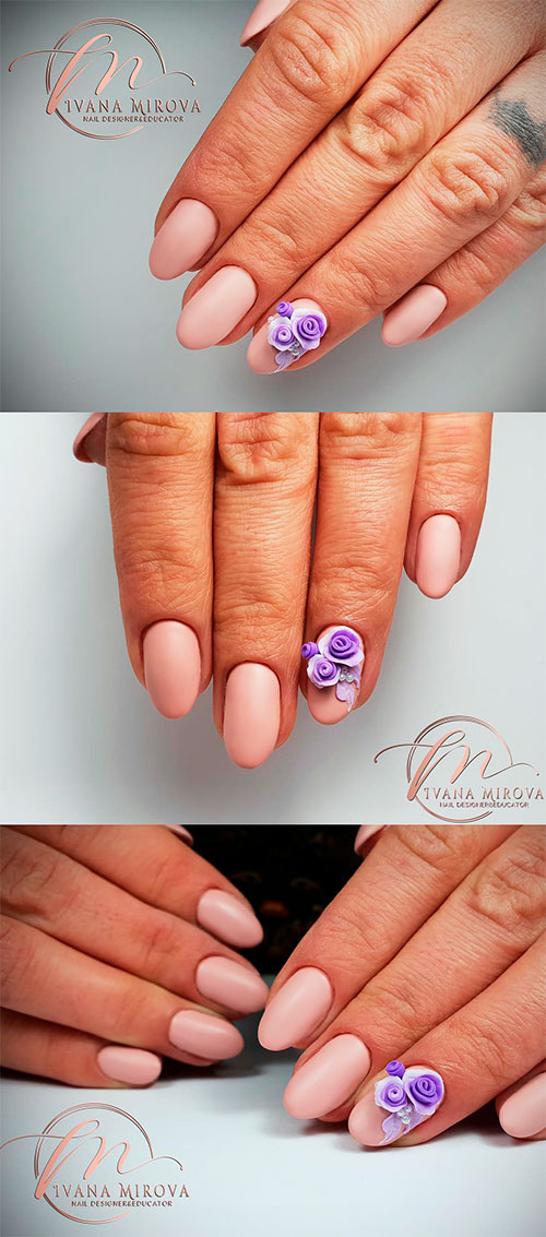 So elegant nude short acrylic nails! So elegant nude short acrylic nails!