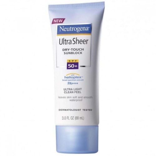 Neutrogena UltraSheer Dry Touch Sunblock SPF 50+ which is one of the best sunscreens for oily skin