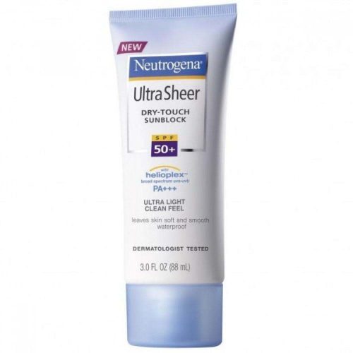 Neutrogena UltraSheer Dry Touch Sunblock SPF 50+ Neutrogena UltraSheer Dry Touch Sunblock SPF 50+ which is one of the best sunscreens for oily skin