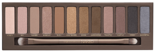 The 12 shades of the URBAN DECAY Naked Palette