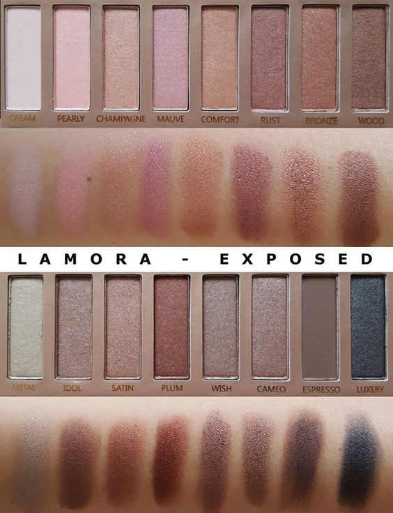 LAMORA EXPOSED Eyeshadow Palette Swatches