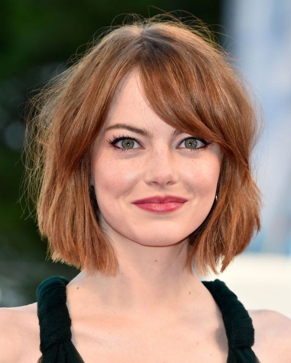Bob hairstyle idea 1 - Emma Stone one of the bob hairstyle people with soft blended bob