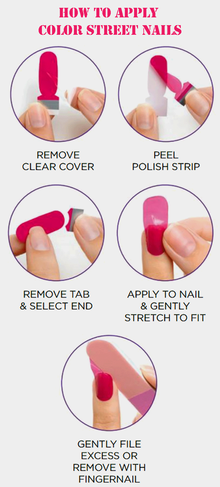 How to apply color street nails