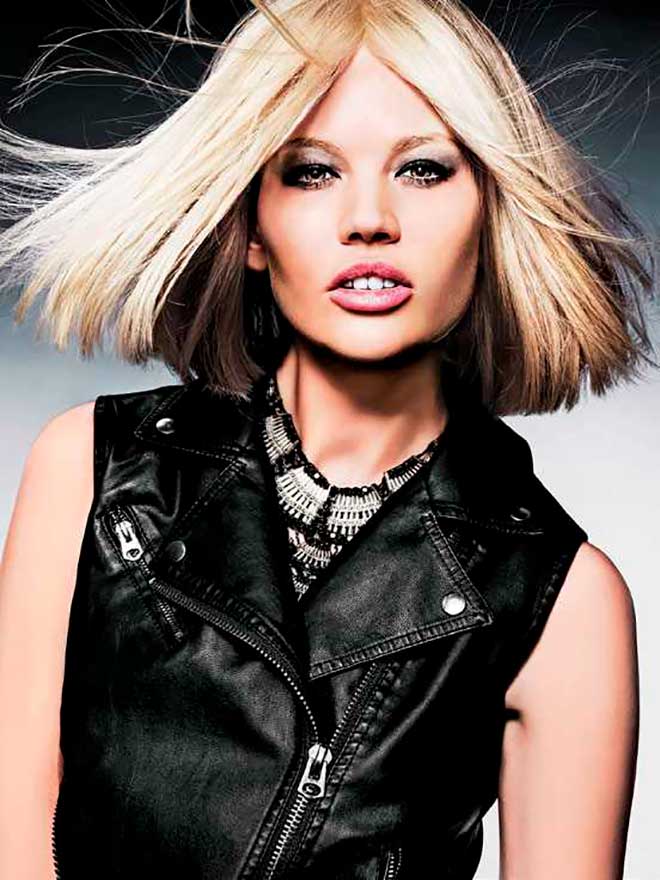 Sleek and straight bob haircut Sleek and straight short bob haircut
