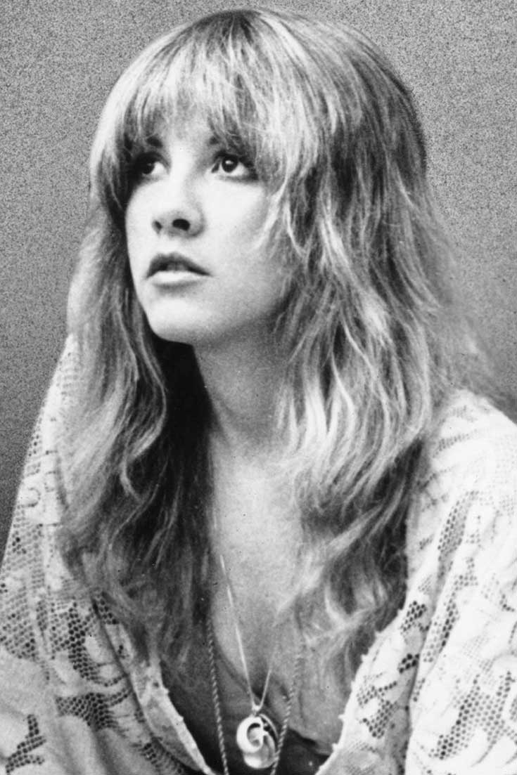 Stevie Nicks - Ultra-Long Shaggy Hairstyle. 70s shag haircut