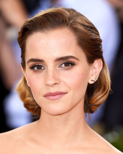 Bob hairstyle idea 10 - Emma Watson with a side parted bob haircut
