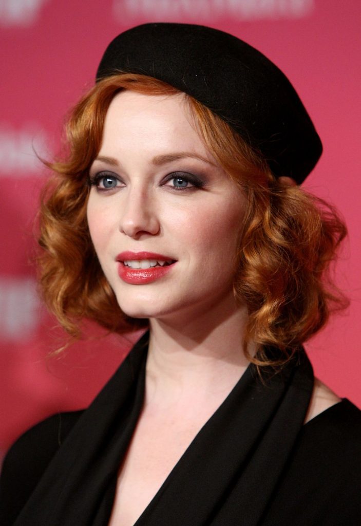 Bob hairstyle idea 21 – Christina Hendricks with a dramatic lob bob haircut