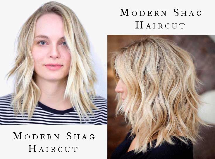 Modern shag haircut shoulder length haircuts for thin hair