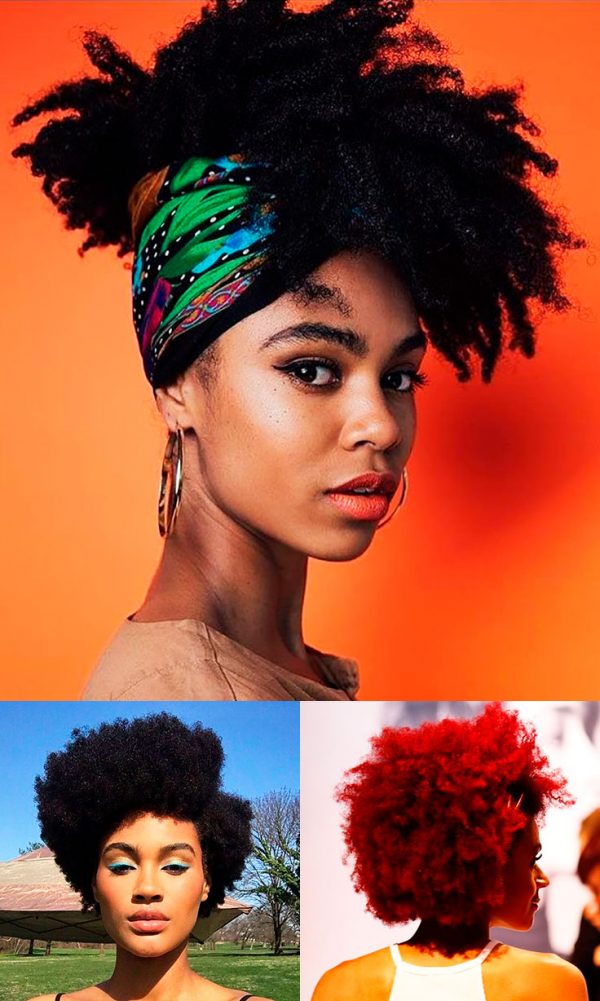 Awesome Curly natural Afro hair looks - short curly afro