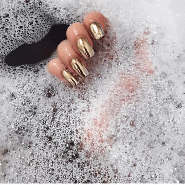 Stunning Gold Chrome Nails