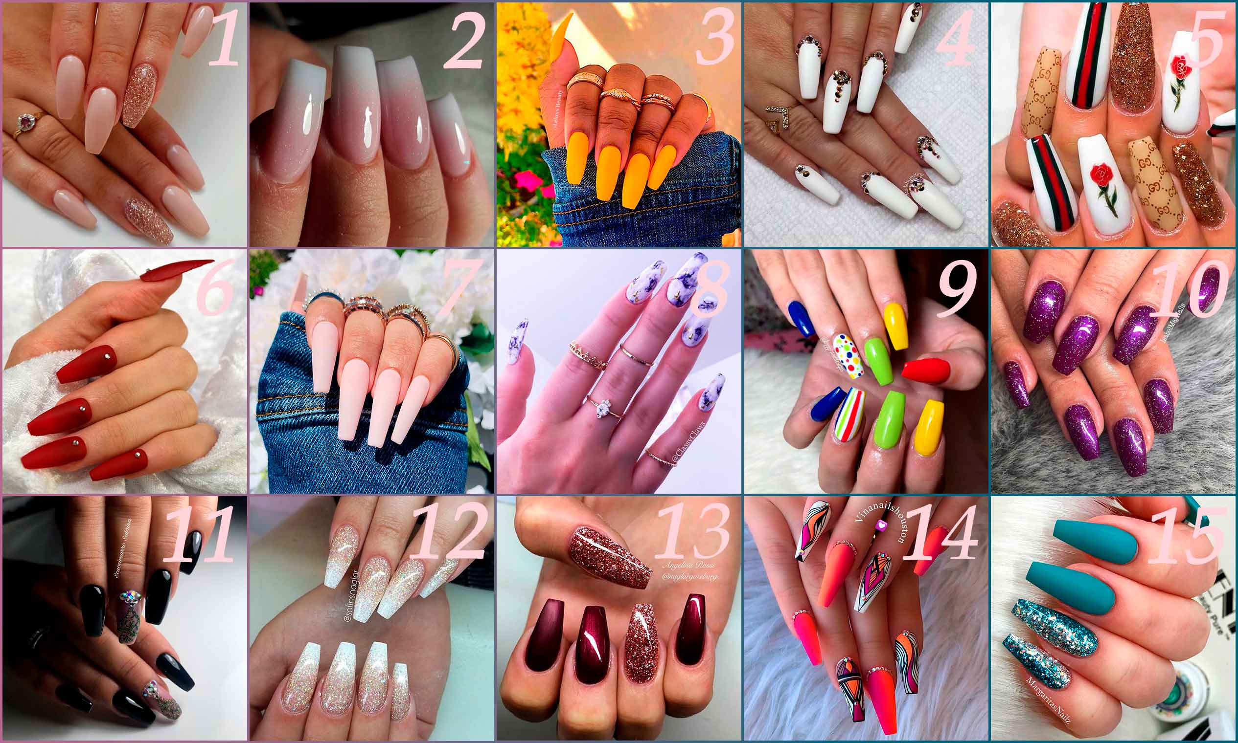 1. 20 Cute Coffin Nails Ideas for Your Next Manicure - wide 2