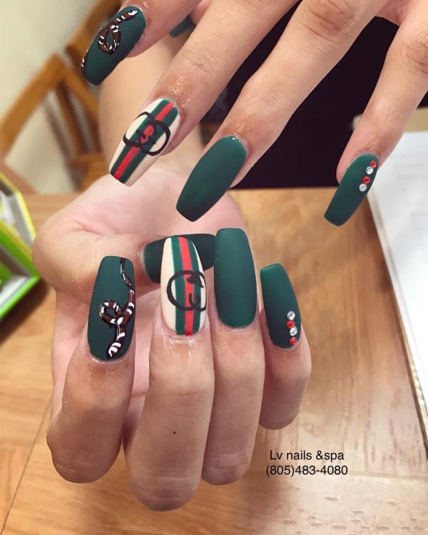 Fantastic Gucci coffin nails