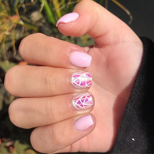 Gorgeous short light pink acrylic nails design - short coffin nails design