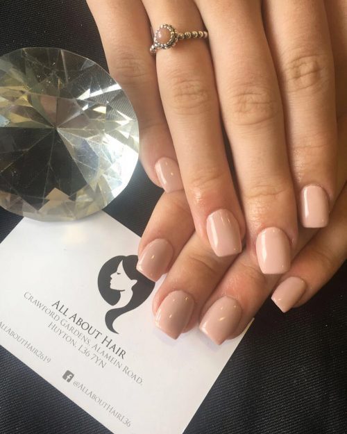Amazing Squoval Nude Color Nails Worth Trying