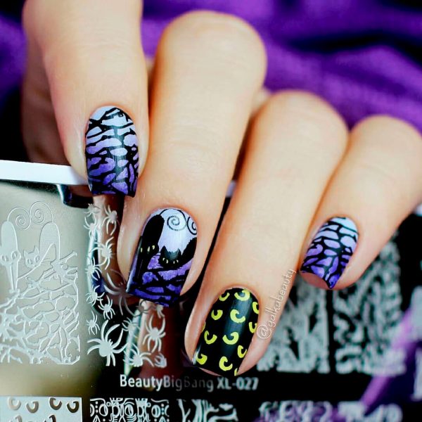 Creepy Square Halloween Acrylic Nails Creepy Square Halloween Acrylic Nails, Spooky Halloween nails, short Halloween nail design