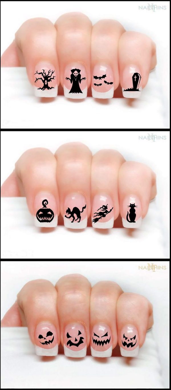 French Halloween nail art stickers! French Halloween nail art stickers for best Halloween nail designs