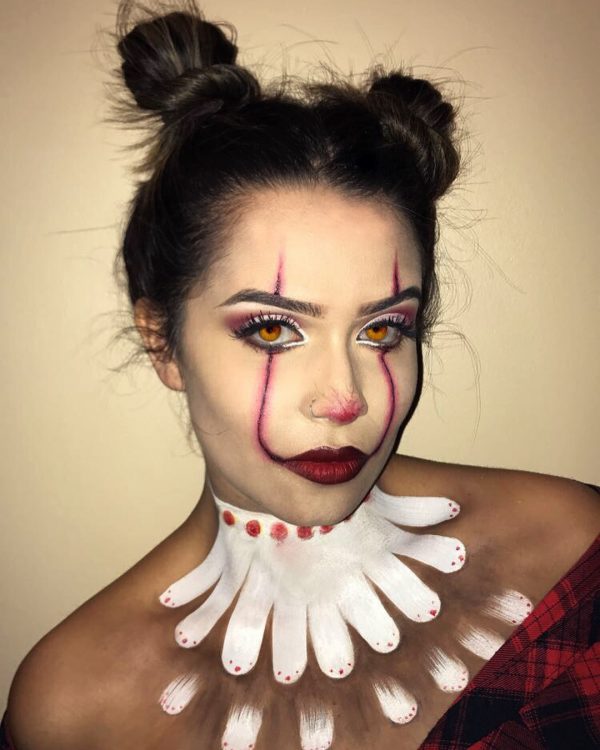 Creepy Halloween clown makeup Look - Cute and Creepy Halloween makeup ideas
