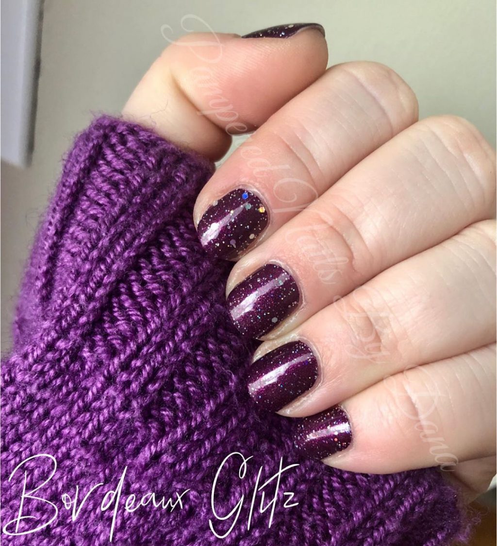 Gorgeous Bordeaux Glitz Nails -Color Street Nails for Fall