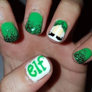  Amazing Elf Green Christmas Nails Design
