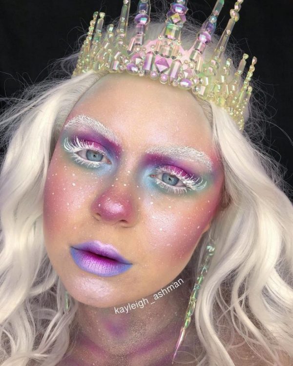 Amazing Ice Queen Christmas Makeup Look!