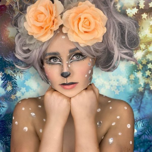 Gorgeous deer Christmas makeup look Gorgeous deer Christmas makeup look