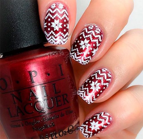 Wonderful Red Christmas Nails That Worth Trying