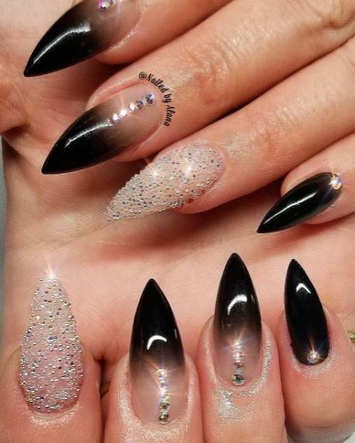 The Most Beautiful Black Winter Nails Ideas Stylish Belles