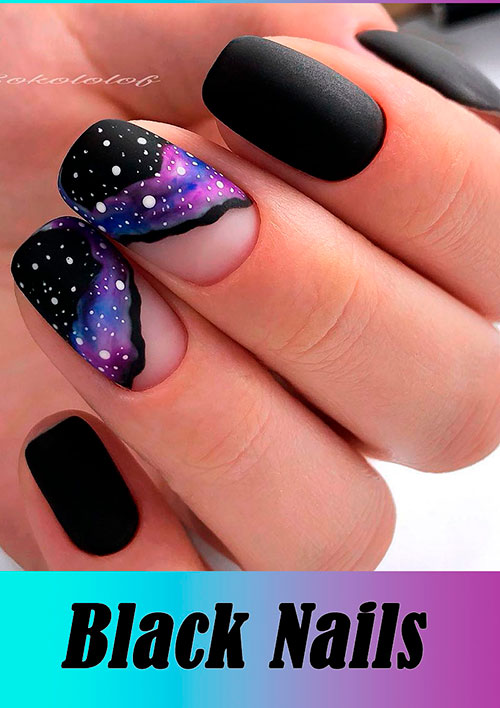 The Most Beautiful Black Winter Nails Ideas