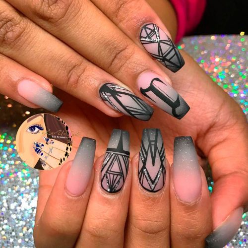 Gorgeous pink and grey ombre nails! Gorgeous pink and grey ombre nails!