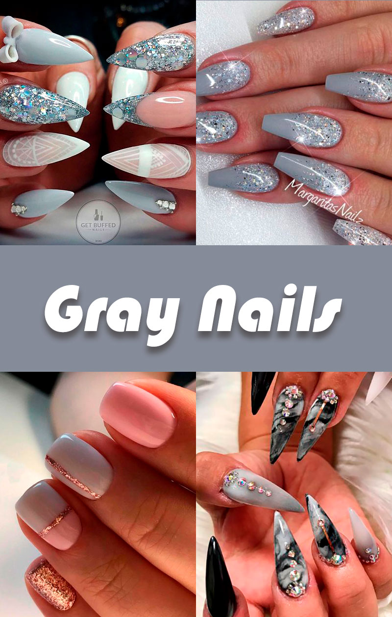 Best Gray Nail Art Design Ideas