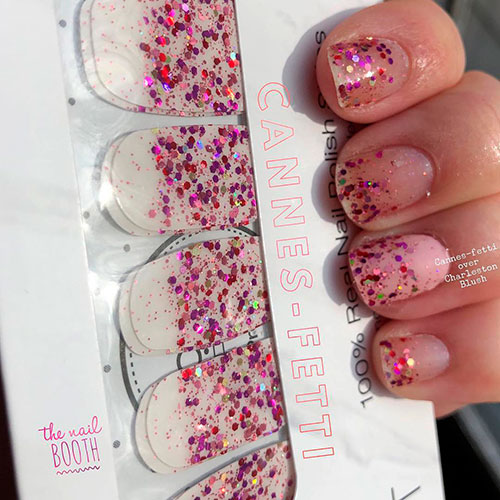 Cannes-Fetti Valentine's day nails!