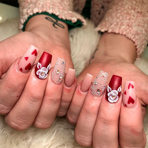 Featured image of post Short Coffin Valentine Nail Designs