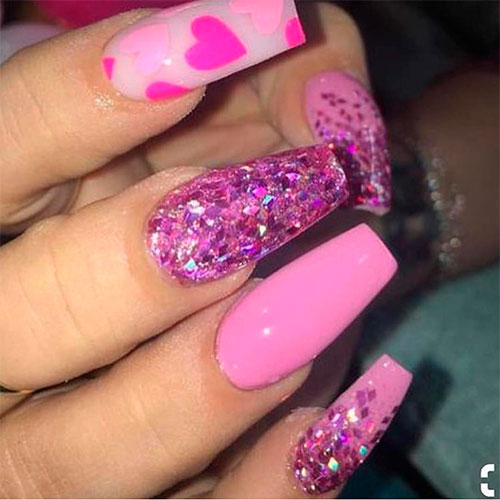 Featured image of post Coffin Valentine Nail Designs Pink