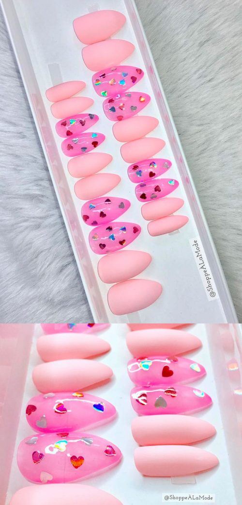 Romantic Valentine’s day Press-on Nails