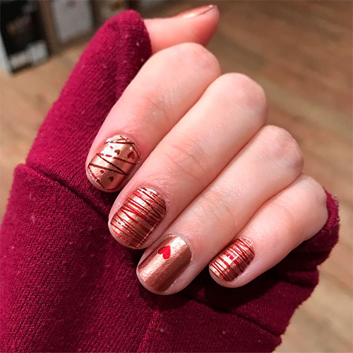 Whole Latte Love valentine's day nails