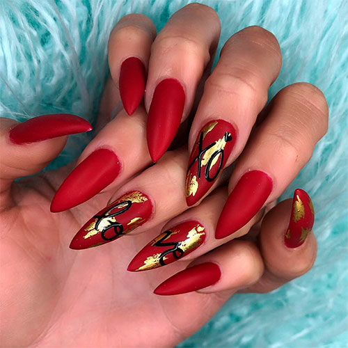 XOXO Hot Valentine's Day Nail Design