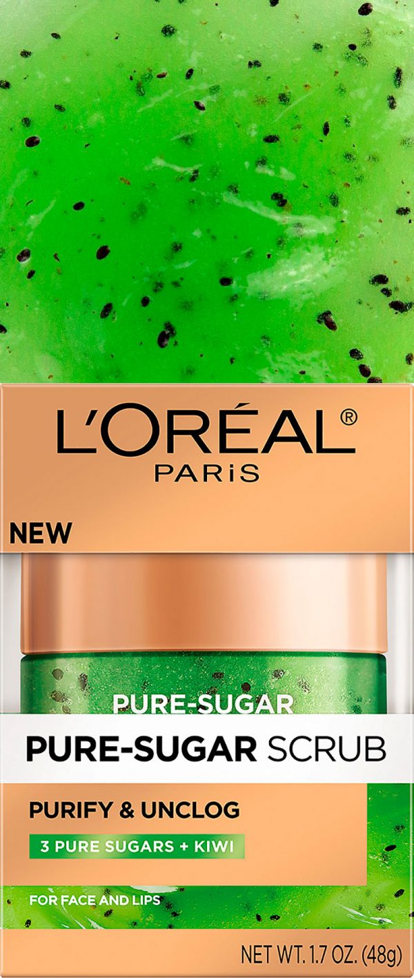 L'Oréal Pure Sugar Purify & Unclog Kiwi Facial Scrub Review Loreal Pure Sugar Purify & Unclog Kiwi Facial Scrub Review