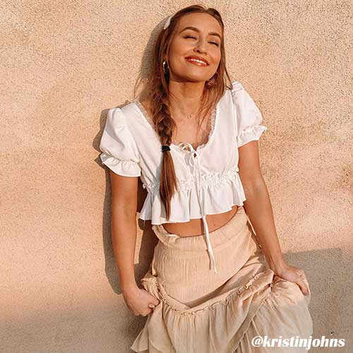 Simple pigtail hairstyle for long hair women Simple pigtail hairstyle for long hair women