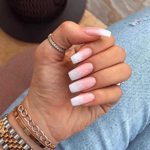 Gorgeous French ombre coffin nails design, Cute pink and white french ombre nails, french ombre nails coffin! Gorgeous French ombre coffin nails design, Cute pink and white french ombre nails, french ombre nails coffin!