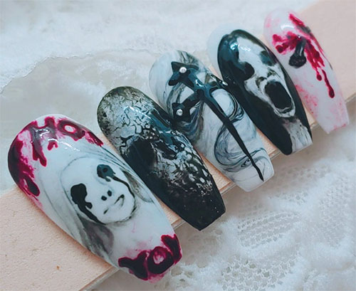 Horror Halloween press on nails 2019 Horror Halloween press on nails 2019 are best Halloween nail designs to try