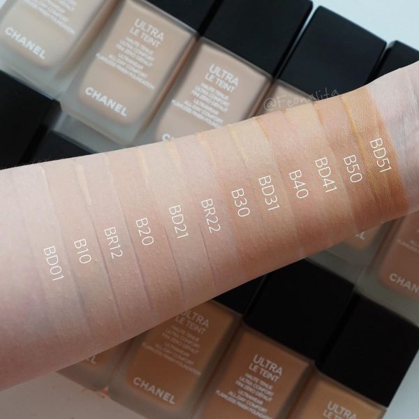 Chanel ultra le teint foundation swatches