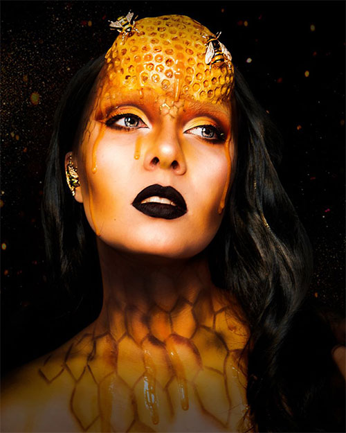 Creepy Bumble Bee Halloween Makeup Ideas 2019 Creepy Bumble Bee Halloween Makeup Ideas 2019 - Halloween face makeup, scary Halloween makeup
