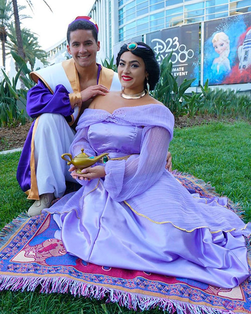Jasmine and Aladdin Costumes for Halloween 2019, funny couple costumes, funny couple Halloween costumes