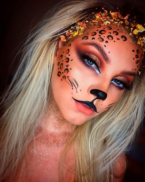 Cute cheetah makeup for Halloween 2019 Cute cheetah makeup for Halloween 2019 -Halloween face makeup, scary Halloween makeup