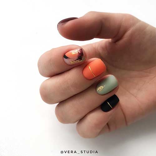 Amazing autumn nails colors 2019 idea considered on of the best short fall nails