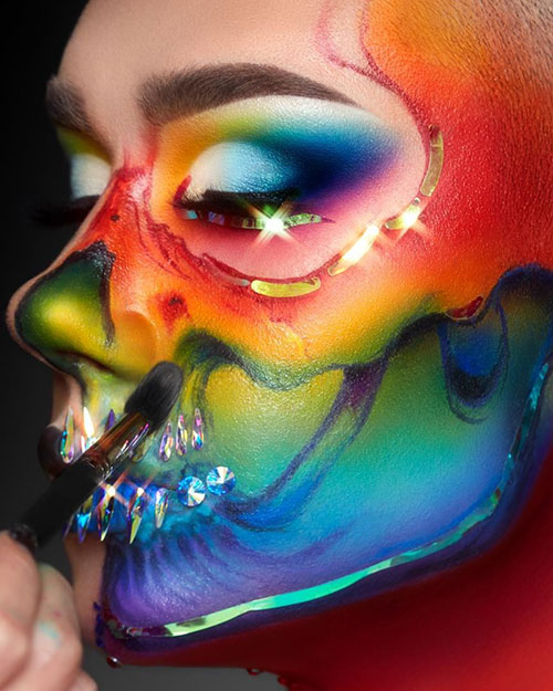 Awesome Halloween makeup look with Morphe the james charles palette!