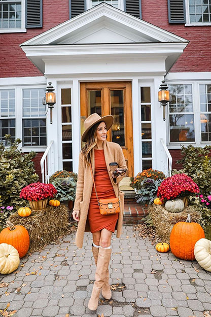 Beautiful fall fashion 2019 look, one of the cutest fall outfits for women